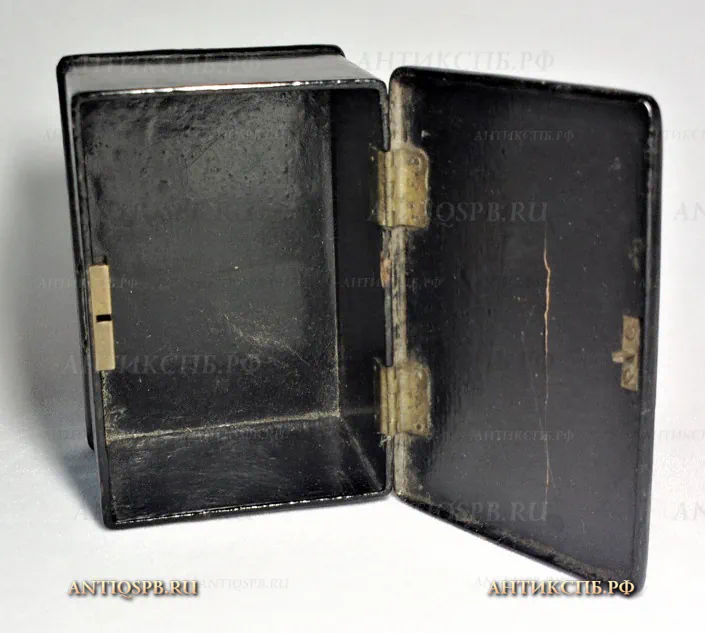 Чайница-шкатулка папье-маше старинная "Сказочные персонажи". Россия. Нач. ХХ века.№20816